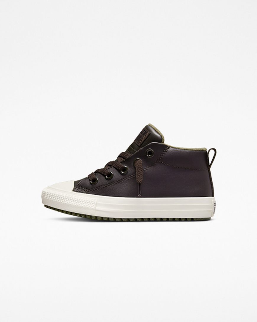 Tenisky Vysoke Converse Chuck Taylor All Star Street Boot Kozene Dievcenske Hnede | SK XSKLW0